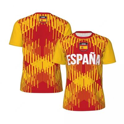 ESPANA 3D Print Sports Quick-dry Breathable Men T-shirt Outdoor Football Jersey Team Uniform Parent-child Short Sleeve Clothes