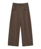 Loginaenloji Heart Logo Back Point Curved Sweat Pants Brown