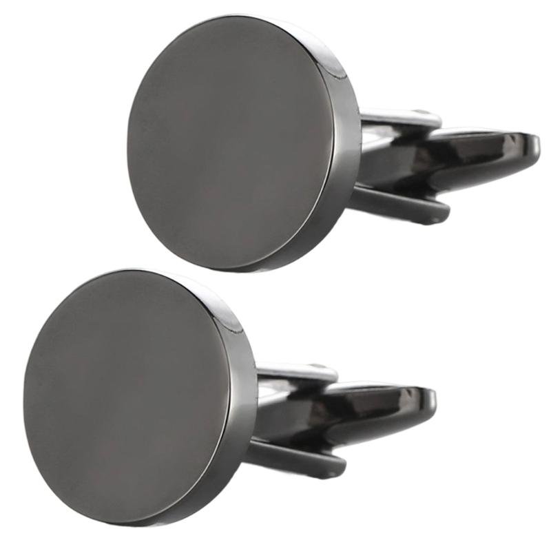 Round Cufflinks For Men Wedding Birthday Banquet Proms Business Meeting Shirts Cufflinks Shirt Suit Cuffs Fasteners Clip