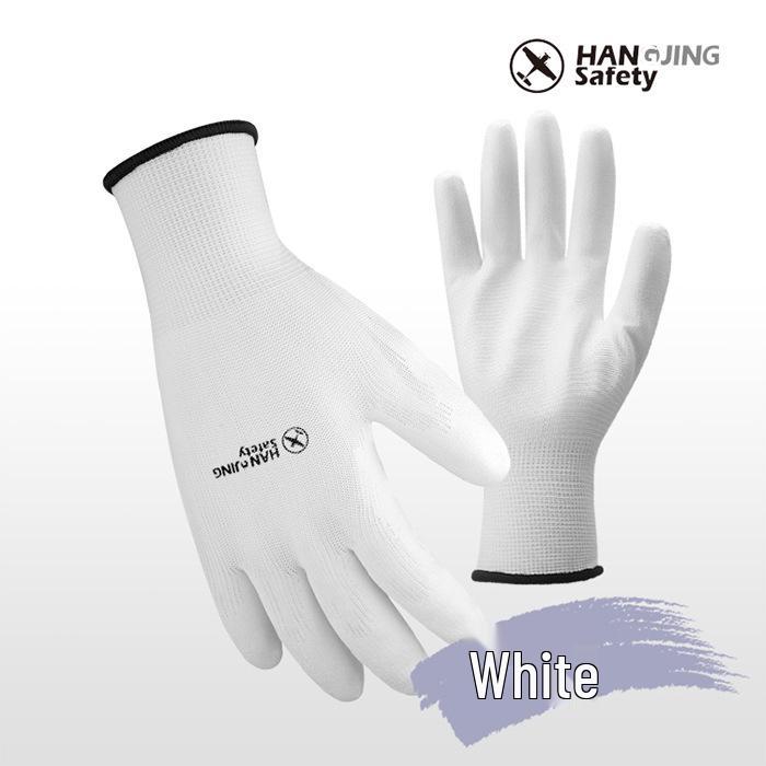 Black PU Gloves for Auto Repair, Gardening, Painting, and Electronics