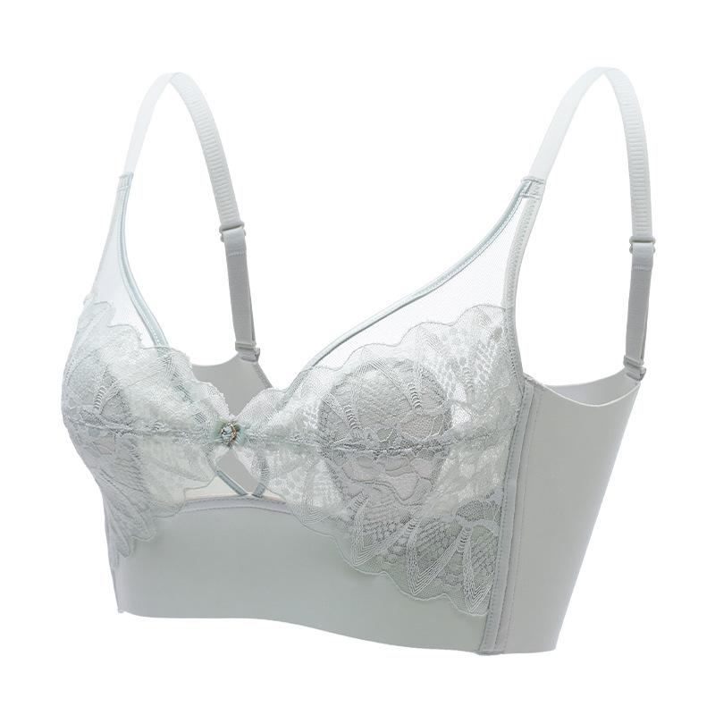 Soutien-gorge à oreilles de lapin à bonnets en latex pour femmes, soutien-gorge français à bonnets en cristal, sous-vêtements fins d'été pour femmes, soutien-gorge push-up