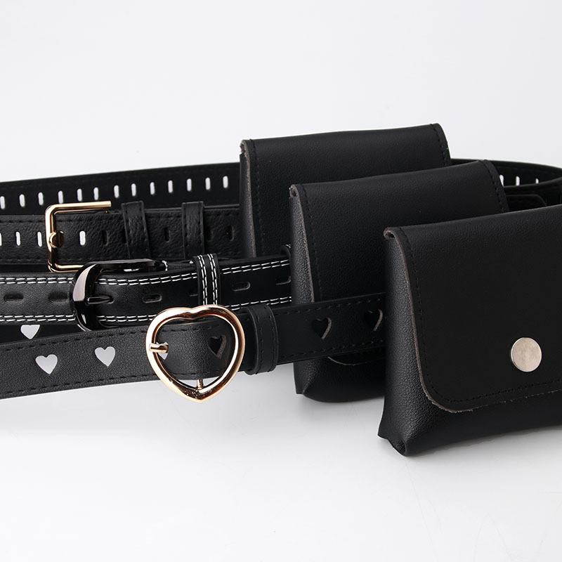 Minimalist Pu Chain Belt Bag With Metal Buckle For Casual And Office Style