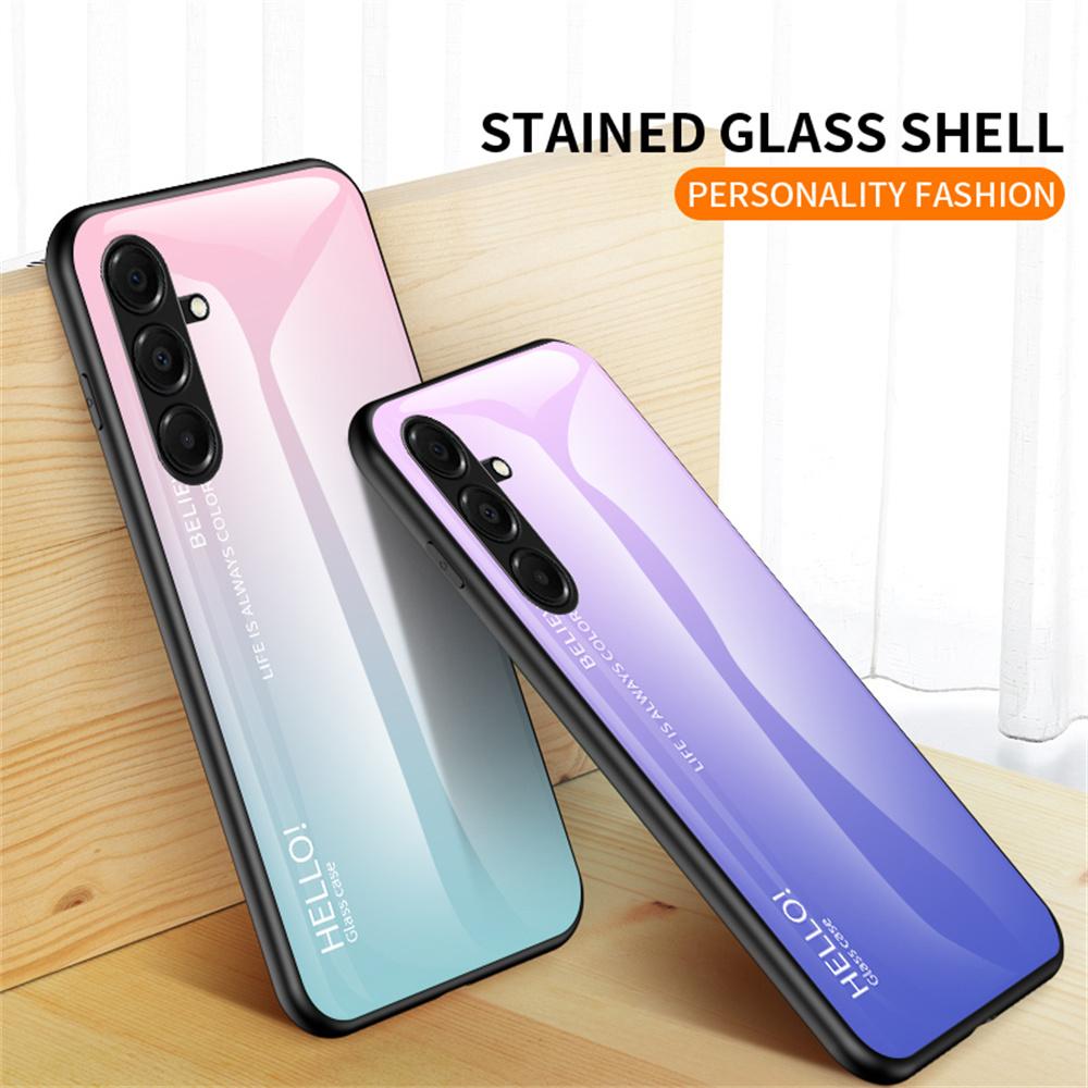 For Samsung Galaxy A17 5G Case Anti-Scratch Tempered Glass+PC+TPU Phone Cover