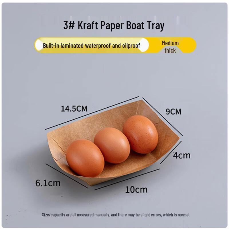 Sanbilae Disposable Kraft Paper Food Trays