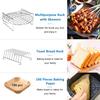 13Pcs Air Fryer Accessories Set Non-stick Safe Durable Compatible with 3.7-6.8QT Oil-free Fryer Universal Kitchen Baking Tools