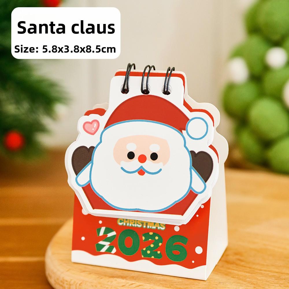 Weihnachten DouDou Mini Kalender Student Cartoon Mini Kalender Niedliches Deko-Element Weihnachtsgeschenk