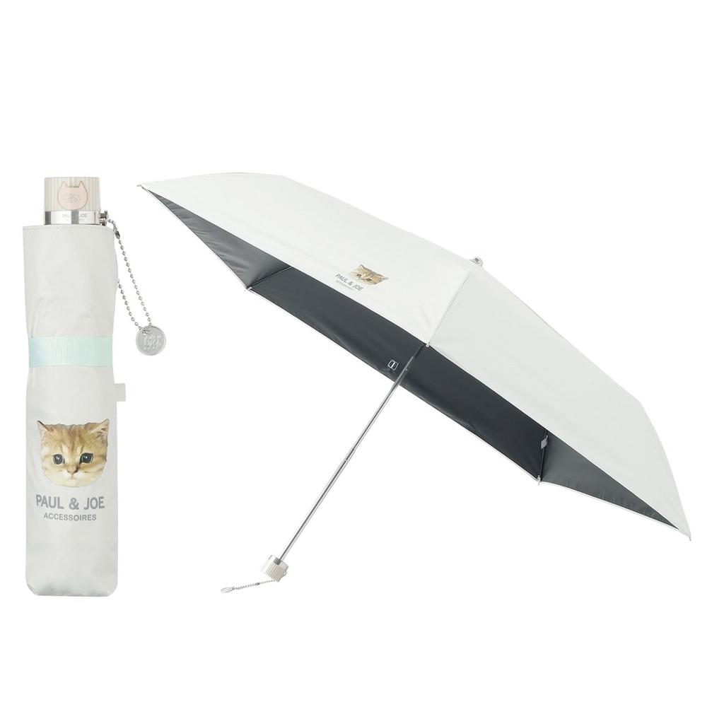 PAUL JOE ACCESSOIRES Folding Umbrella for Sun and Gypsy White & (Paul & Joe) Light-Blocking Rain, 50cm, One-Point Design, 11887,
