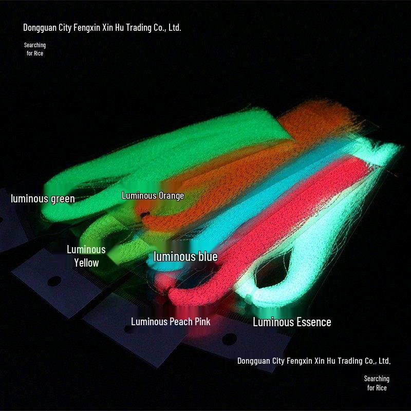 Luminous UV Spiral Silk Fishing Jig Hook Tying Material