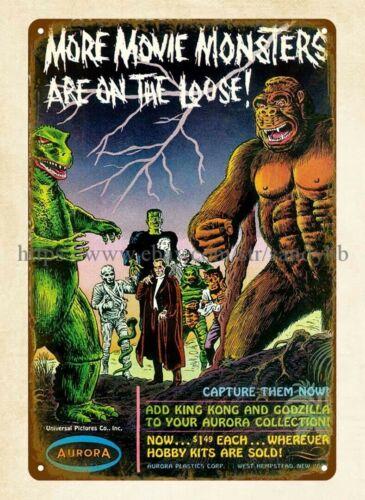 retrotoy More Movie Monsters  old toy ads metal tin sign wall hanging imagesAluminum 20x30cm（7.8x11.8inch）