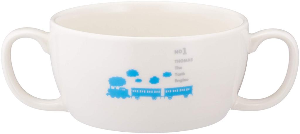 The Tank Railway Bullion Soup 210ml Tableware White 662116 "Thomas Engine" (Two-Handled Cup) Children's