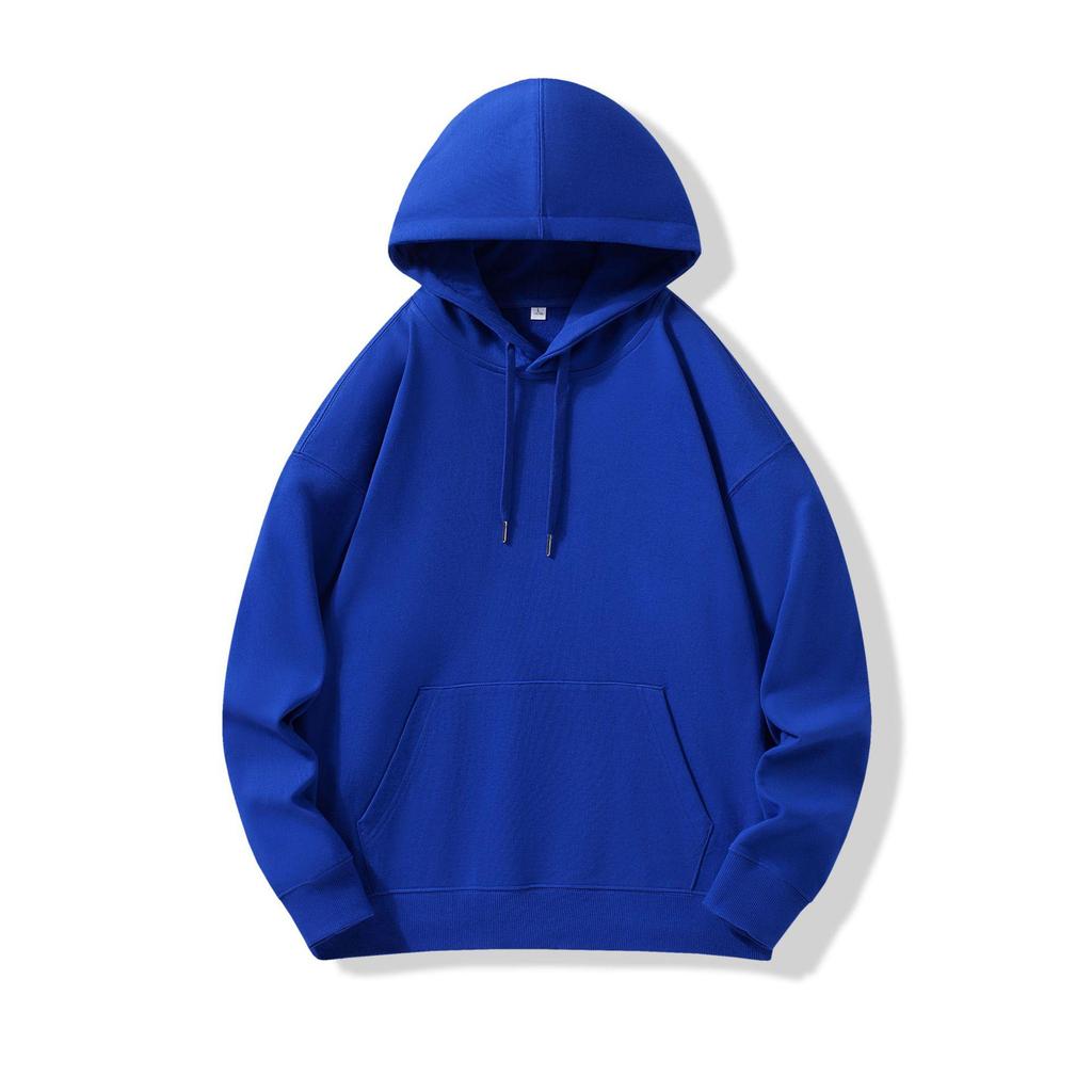Unisex Pure Cotton Hooded Sweatshirt: Trendy Autumn/Winter Workwear with Loose Fit and Printed Logo