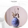 Nordic Minimalist Blue Ceramic Vase for Living Room Flower Arrangements