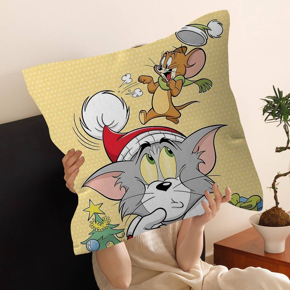 T-Tom And Jerry Personalized Pillow Dust Cover Bedroom Kids Party Decoration Pillowcase Birthday Children Gift