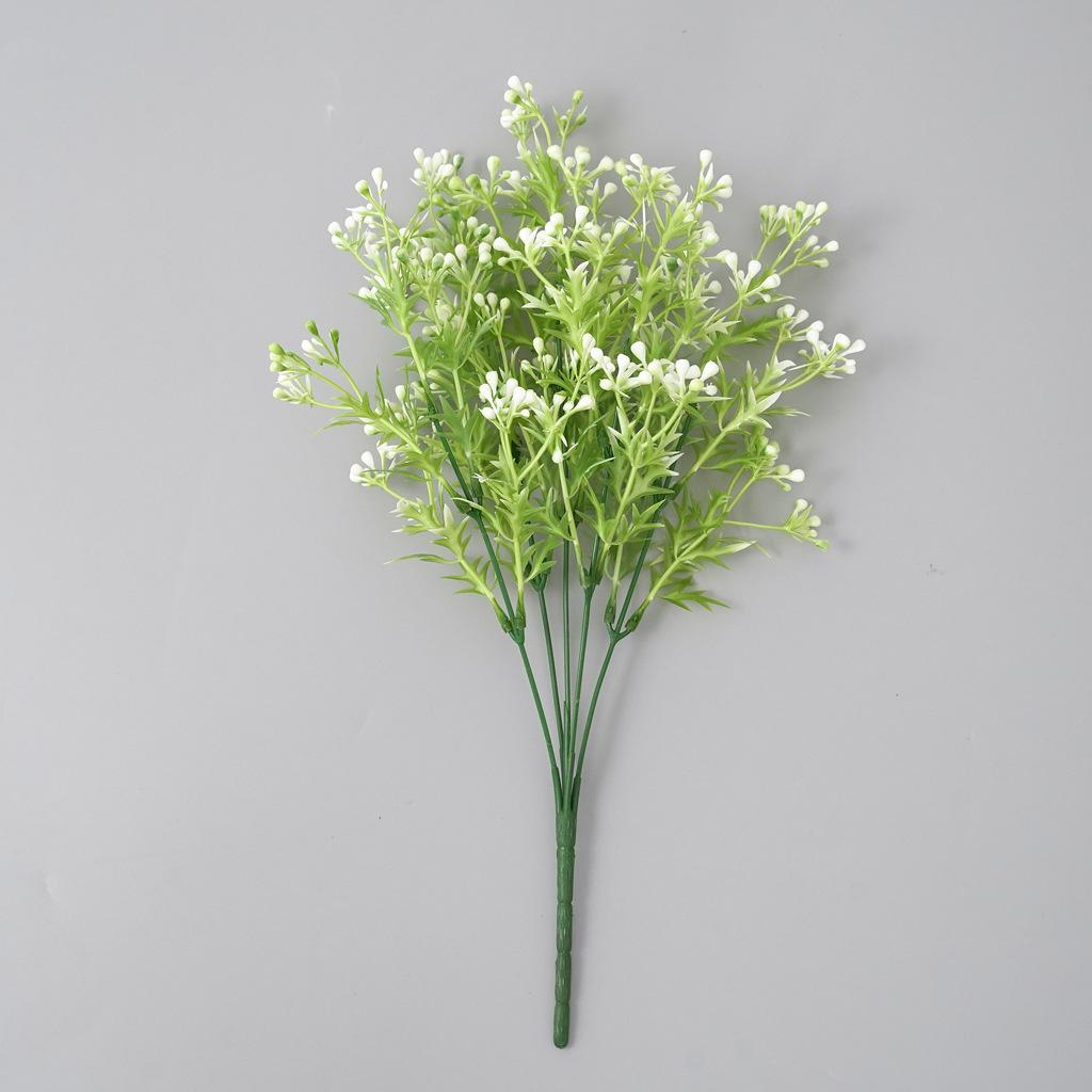 

1PC Artificial Plants Simulation Small Snow Fruit Plant Home Wedding Party Decor DIY Wreath Arch Accessories Christmas Decor 1PC(No vase) зелёный