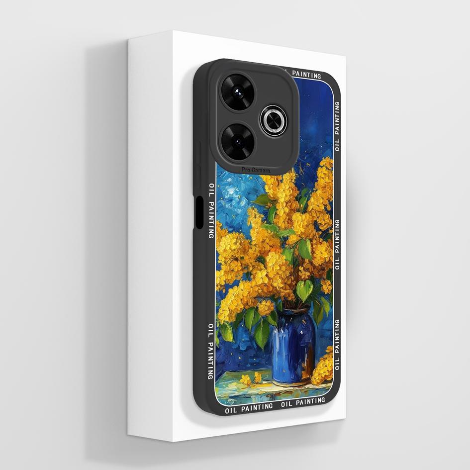 Pentru Redmi 12 13 14 13C 13R 14C 14R 4G 5G Huse Huse Flori cool Estetică Fluture Protecție pentru cameră Silicon lichid moale Potrivit pentru bara de protecție Redmi