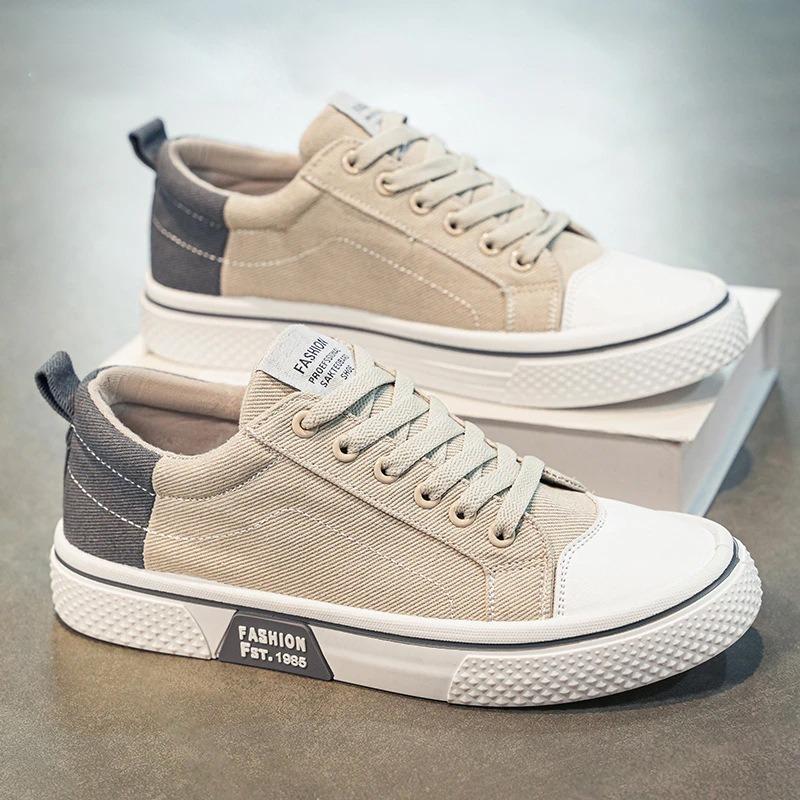 Canvas shoes men's new spring breathable versatile low-top board shoes sports and leisure student cloth shoes lightweight