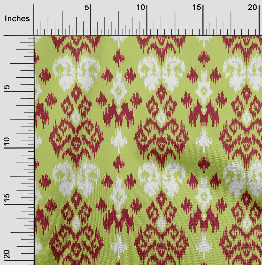 oneOone Cotton Flex Fabric Paisley Ikat Print Fabric BTY 40 Inch Wide