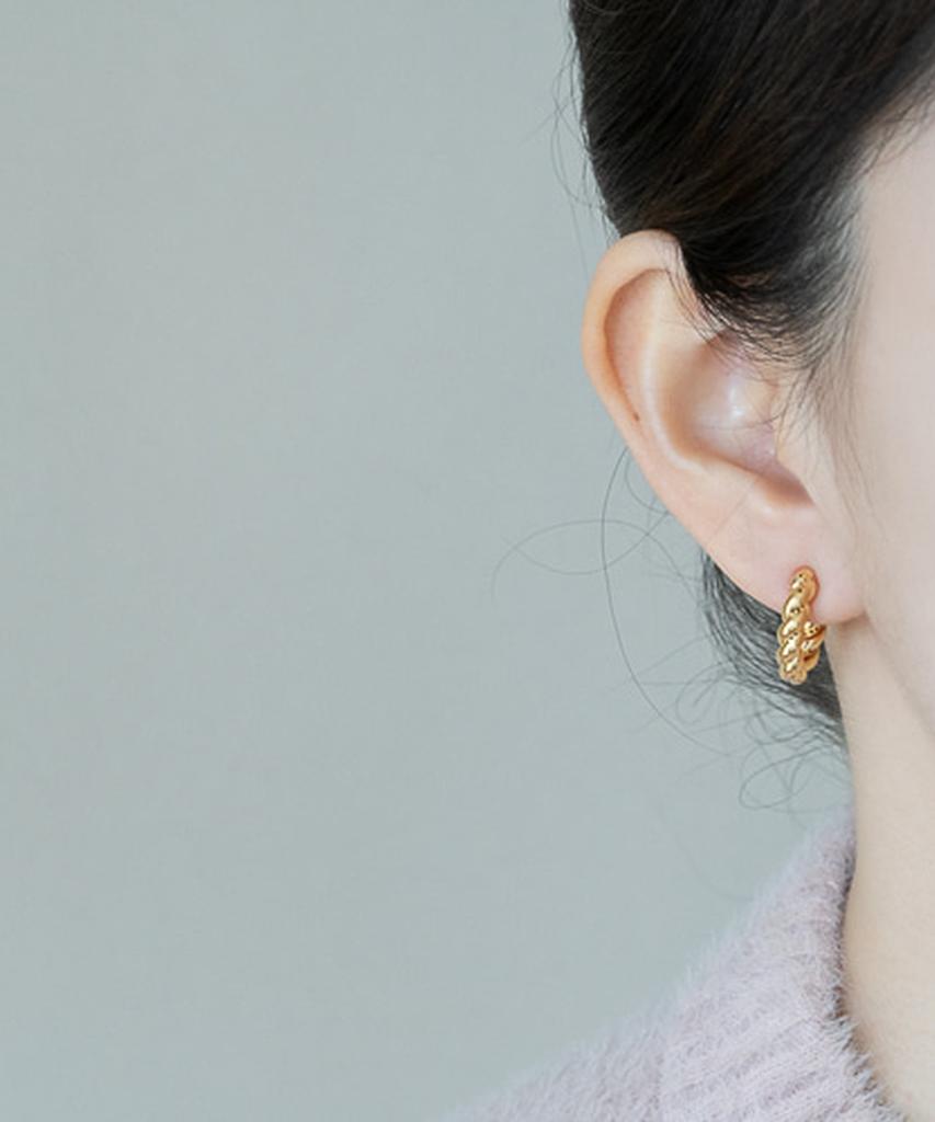 Alleun Silver 925 Bold Twist Silver Earrings