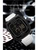 SANDA 9080 Men's Luminous Barrel-Shaped Sports Watch - Multifunctional, Waterproof, and Ideal for Student Parties.