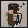 Fashion leopard print splicing Suitable for Samsung S25FE painted F06 mobile phone case A07 A17 smiley face M06 M56 hand rope