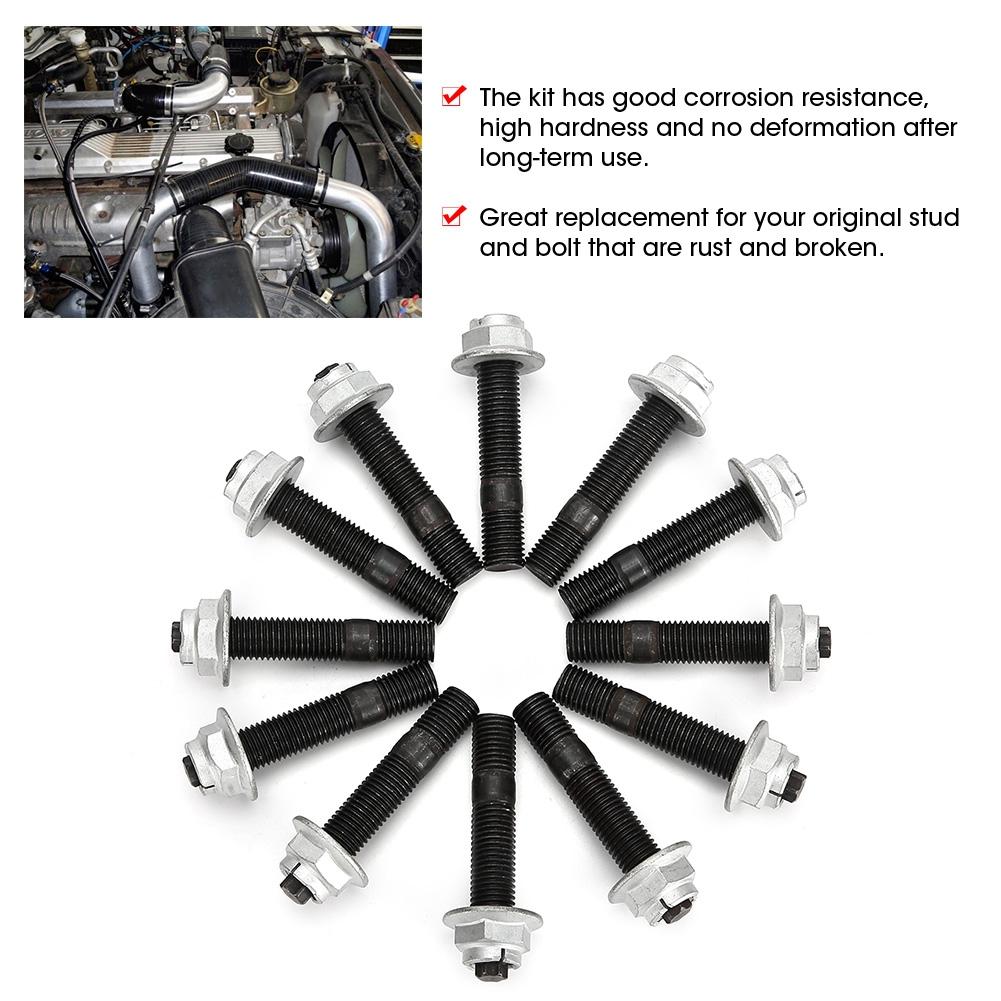 Exhaust Manifold Stud Nut Set Fit for Toyota 1HZ 1HDT 4.2L 70 75 80 100 Series 9017910128