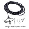 Drain Snake Cable Metal Spring Clog Remover for Kitchen Bathroom Sewer 600cm