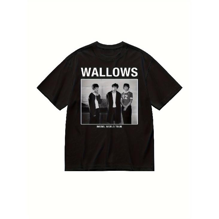 Wallows Band T-Shirt for The 2024 Model Tour - Cute Design, Funny Men S Clothing, Anime Graphic Tee, B5024404 S чёрный