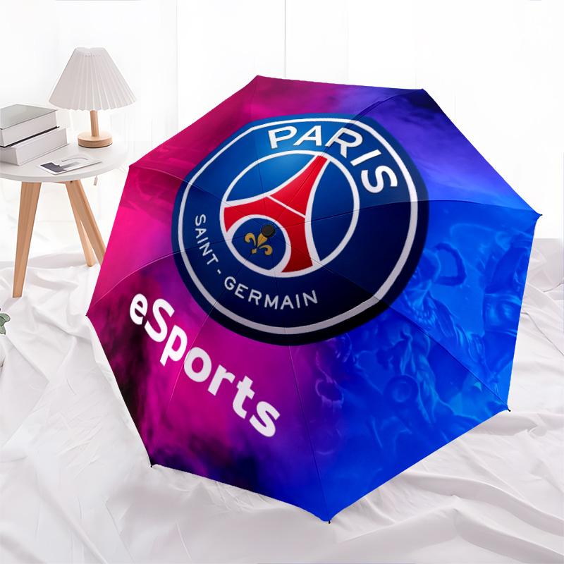 

Paris Saint-Germain pattern, automatic folding umbrella, portable and foldable design, 8 ribs, a Christmas or birthday gift.