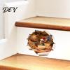 Removable PVC Holiday Window Stickers Christmas Mouse Wall Sticker, 3D Realistic Cute Illustrations Decal, Creative Room Decorations Waterproof
