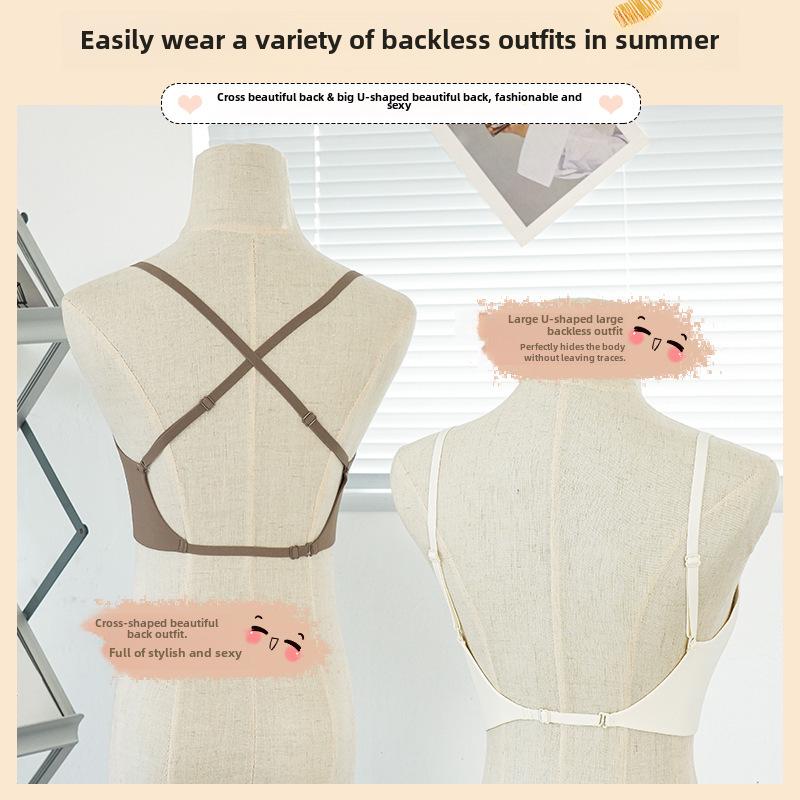 2023 Biustonosz bezszwowy w kształcie litery U z krzyżującymi się ramiączkami na plecach dla małych biustów - Wyszczuplający, stylowy i wspierający