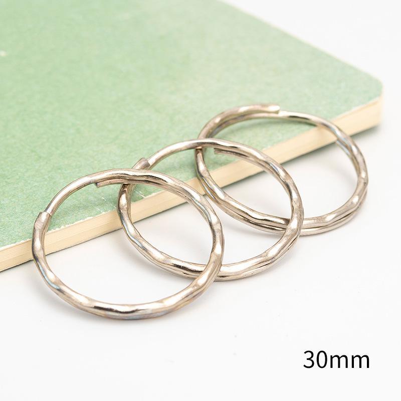 1 Stück Massiver Metall-Sprengringe Doppelöse Schlüsselanhänger 15-38mm Tasche Hakenverbinder Schlüsselanhänger Schlüsselhalter DIY Lederhandwerk Beschläge