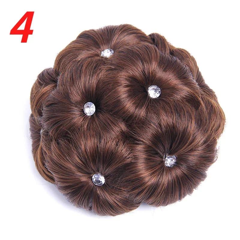 

1 шт. Модный круглый пучок для волос, кудрявые волосы, свадебное украшение для головы со стразами, персонализированные инструменты для укладки для женщин, подарки, аксессуары для волос D