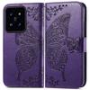 For Xiaomi 14T Case PU Leather Wallet Phone Cover Butterfly Pattern