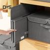 Aufbewahrungsbox für Kleidung mit staubdichtem Deckel, faltbares Design, großes Fassungsvermögen, Aufbewahrungskorb für Spielzeug und Decken mit verstärkten Griffen