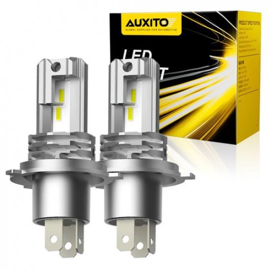 AUXITO Fanless H4 9003 High Headlight LED Low 6500K Set Beam White Bulb 360000LM
