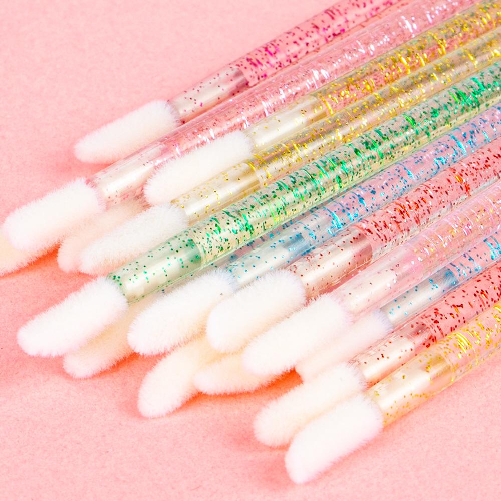50 STUKS Wegwerp Make-up Kwasten voor Lippen & Wimpers – Draagbare Lippenstift & Wimper Extensions Applicators