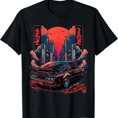 Retro  Car Racing Drifting Art Lover Drifter Racer T-Shirt
