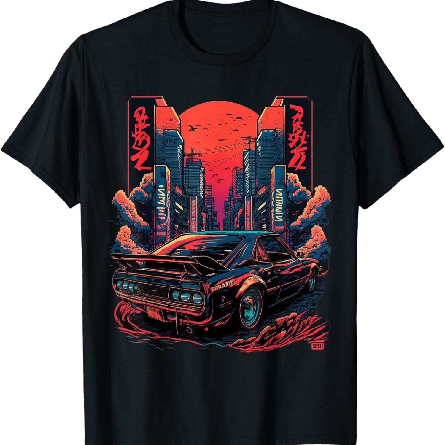 Retro Car Racing Drifting Art lover drifter racer T-Shirt S чёрный