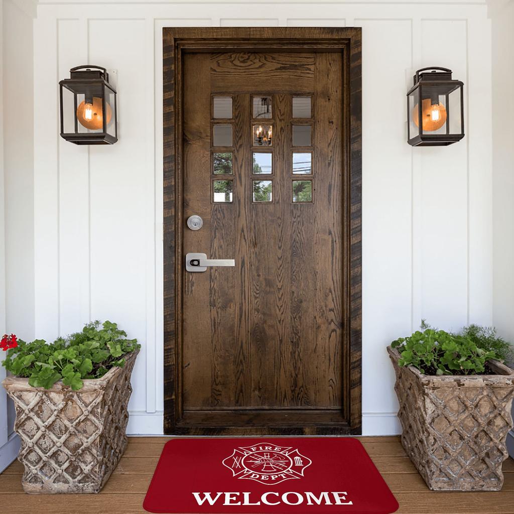 Firefighter Maltese Cross Doormat Non-Slip Bath Kitchen Mat Bedroom Balcony Door Floor Entrance Carpet Rug