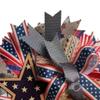 4th of July Patriotic Door Wreath Red Blue White Star Eagle Wooden Welcome Sign Wreath for Independence Day Memorial Day Home Wall Outdoor Indoor