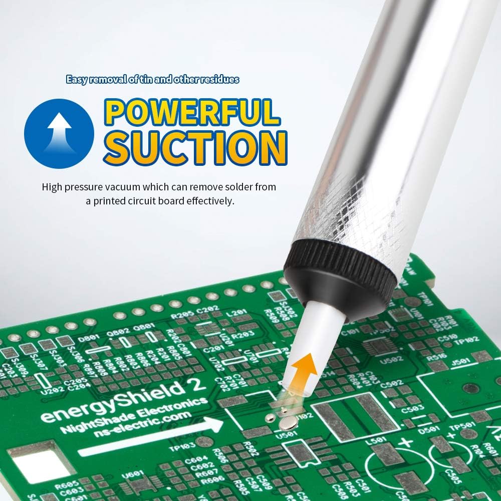 Aluminum metal desoldering pump desoldering gun desoldering pen disassembly vacuum soldering iron desoldering tool manual weldin