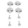 4sets Metal Mini Padlock with Key Silver Diary Lock Decorative Love Lock  For Jewelry Box