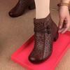 Fashion New Women's Fashion Hollow-Out Soft Sole Mid-Heel Ankle Boots, Retro Breathable Comfortable Shoes 2025