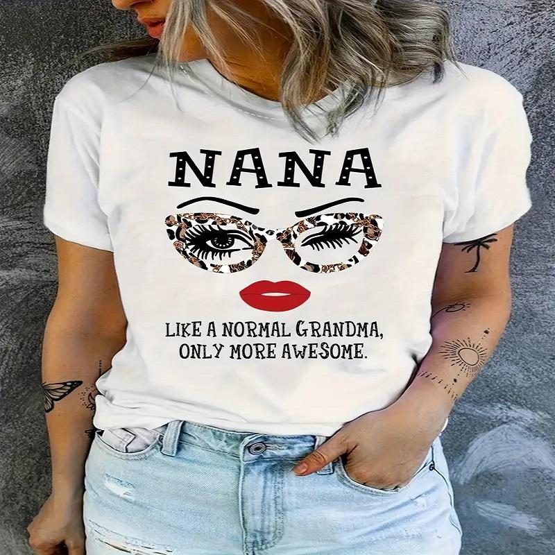 

Casual Eyelash Sunglasses Patterned Printed ShortSleeved TShirt Unisex New Style for Unisex And Women Modal fabric S