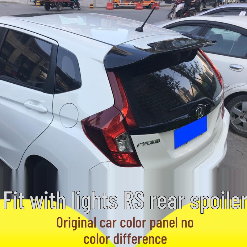 For Honda Fit 2014-2020 Rear Spoiler No-Drill RS Roof Spoiler with Light GK5