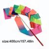 Rhythmic Dance Ribbon 157.5Inch Gymnastics Ribbon Rainbow Band for Twirling Artistic Dancing Gymnastics Kids Talent Show