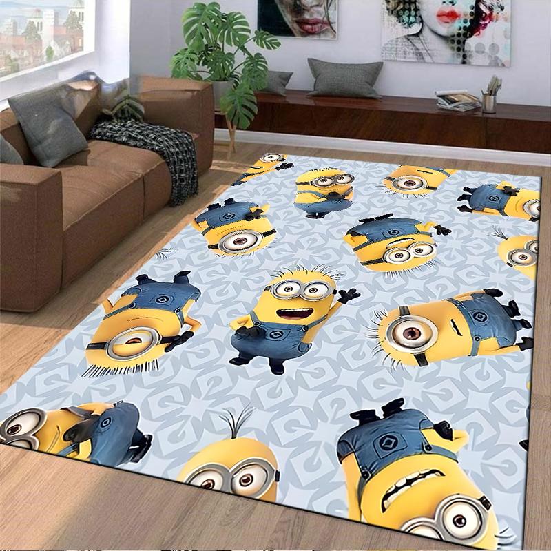 Tappeto con Personaggio dei Cartoni Animati con Design Giallo dei Minions per Arredamento Casa Adatto per l'uso come antiscivolo per soggiorno camera da letto divani