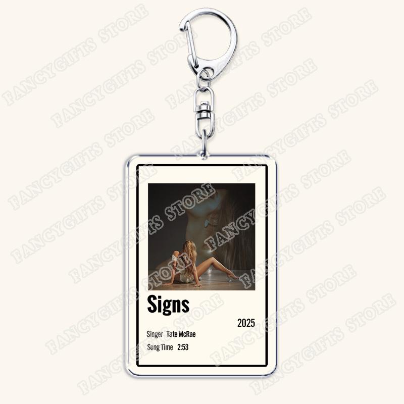 

Popular Singer Album Music Keychains for Women Accessories Bag So Close To What Sports Car Songs Code Keying Jewelry Fans Gifts