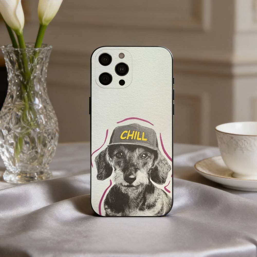 F-Funny Fashion D-Dog Art Phone Case For iPhone 17pro,16,15,14,13,12,11 Plus,Pro Max,XS,Soft Silicone Black Cover