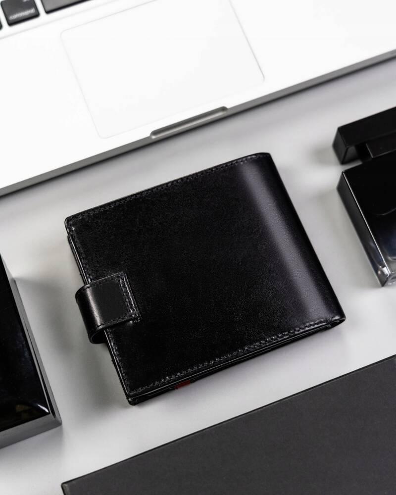 Elegancki skórzany portfel męski Rovicky z RFID